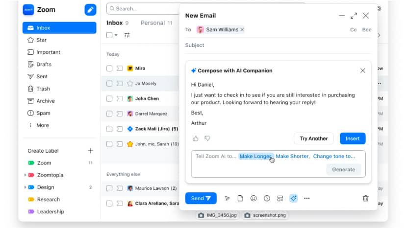 Soạn thảo phản hồi email