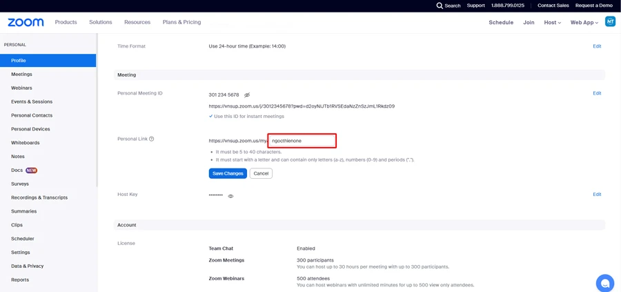 Bước 4: Nhập ID hoặc liên kết cá nhân mong muốn
