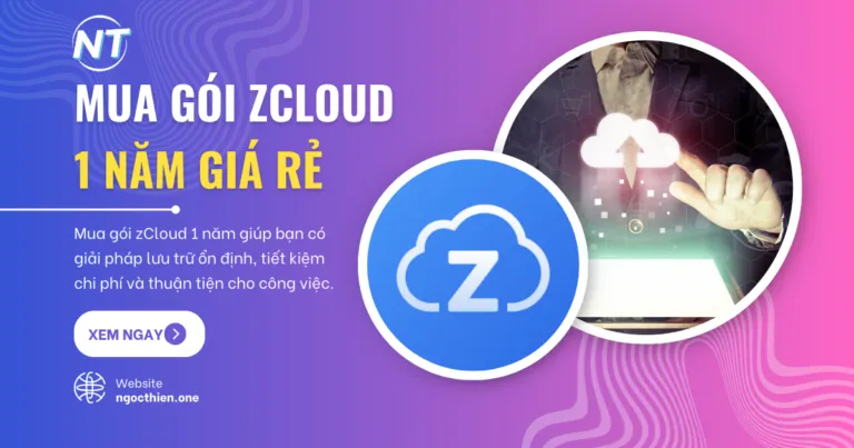 Mua gói zCloud 1 năm giá rẻ có VAT