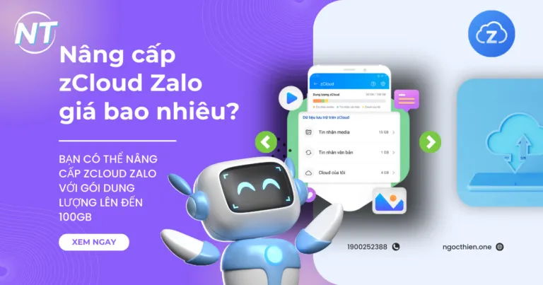 Nâng cấp zCloud Zalo giá bao nhiêu?