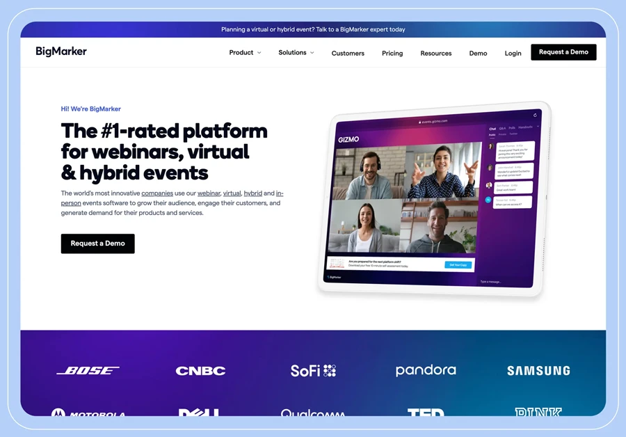 BigMarker để tự động hóa hội thảo trên web