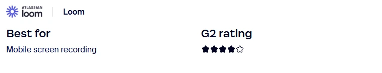 Loom for mobile screen recording