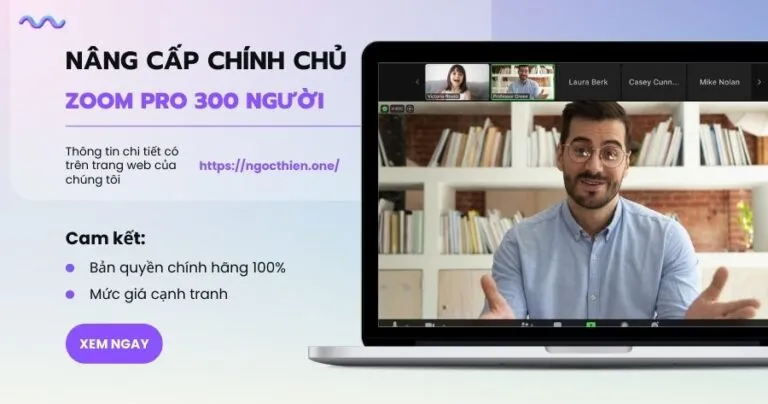Nâng cấp Zoom Pro 300 người chính chủ