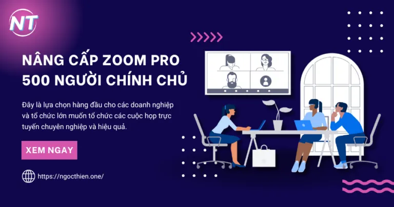 Nâng cấp Zoom Pro 500 người chính chủ