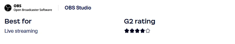 OBS Studio for live streaming