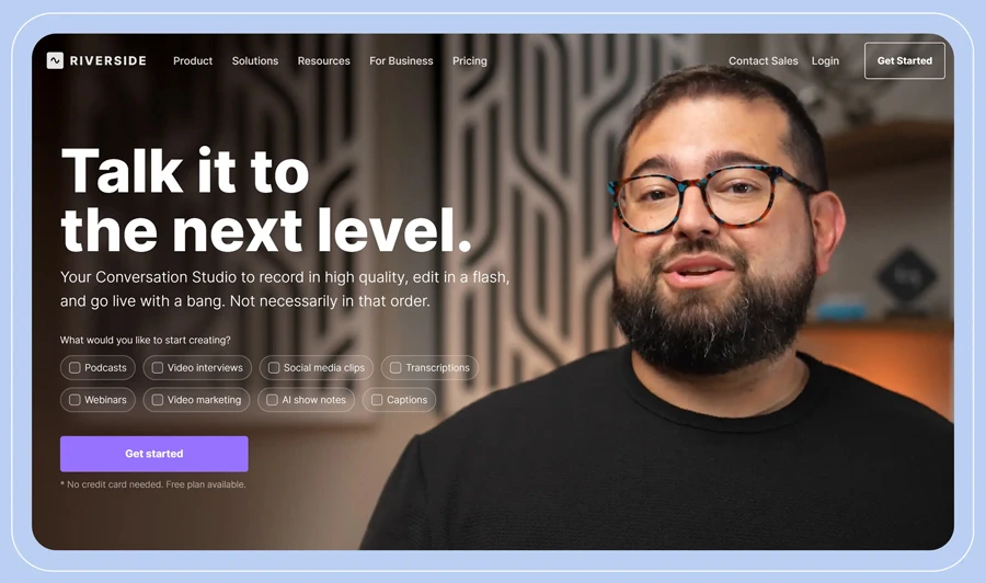 Riverside cho podcasting