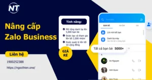 Nâng cấp Zalo Business bản quyền chính chủ