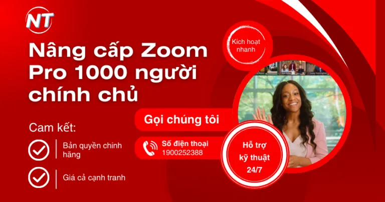 Nâng cấp Zoom Pro 1000 người chính chủ