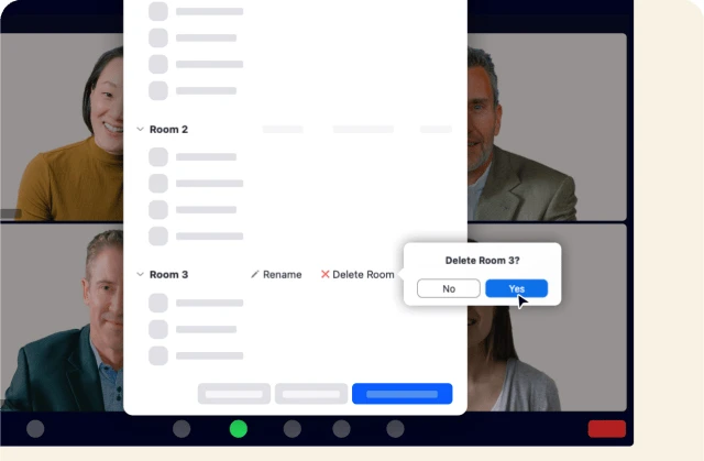 Xóa phòng theo nhóm trên Zoom