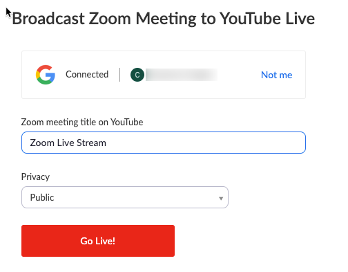 Cách phát trực tiếp Zoom trên YouTube trên máy tính để bàn