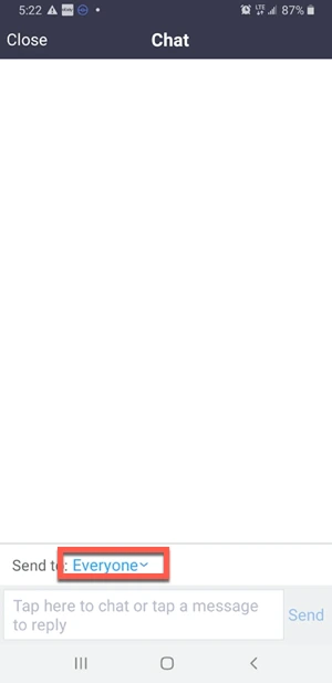 Bên cạnh phần Send to: [Gửi đến:], nhấn vào danh sách sổ xuống.