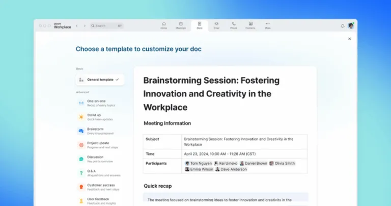 Hướng dẫn bắt đầu với Zoom Docs chi tiết
