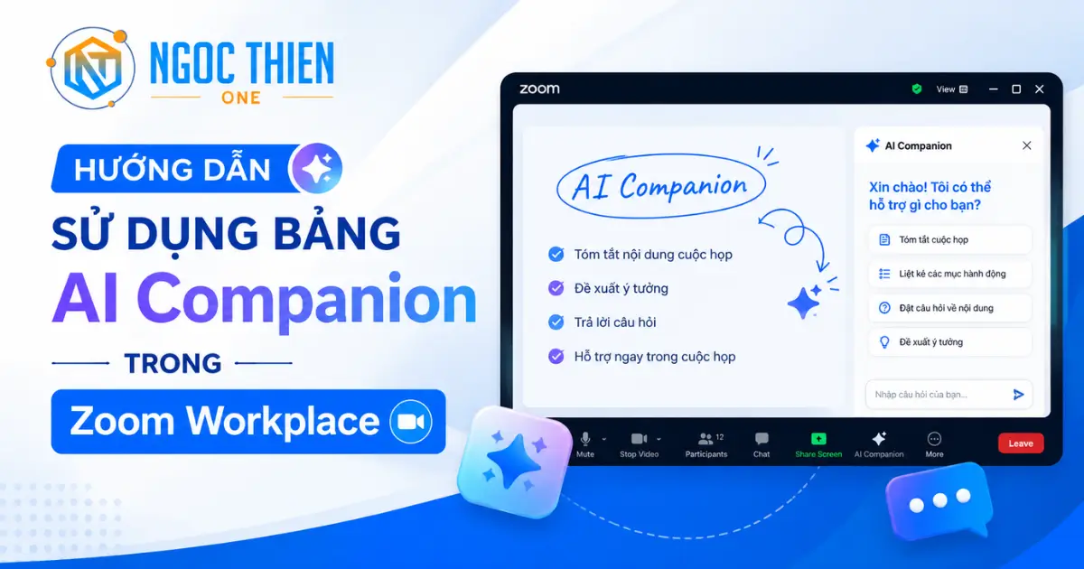 Hướng dẫn sử dụng bảng AI Companion trong Zoom Workplace