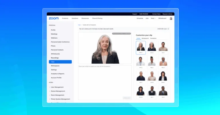Cách sử dụng avatar AI cho Zoom Clips + 6 loại video để tạo