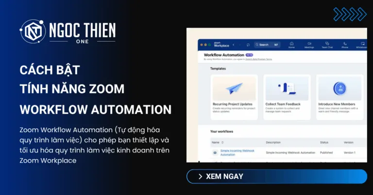 Cách bật tính năng Zoom Workflow Automation