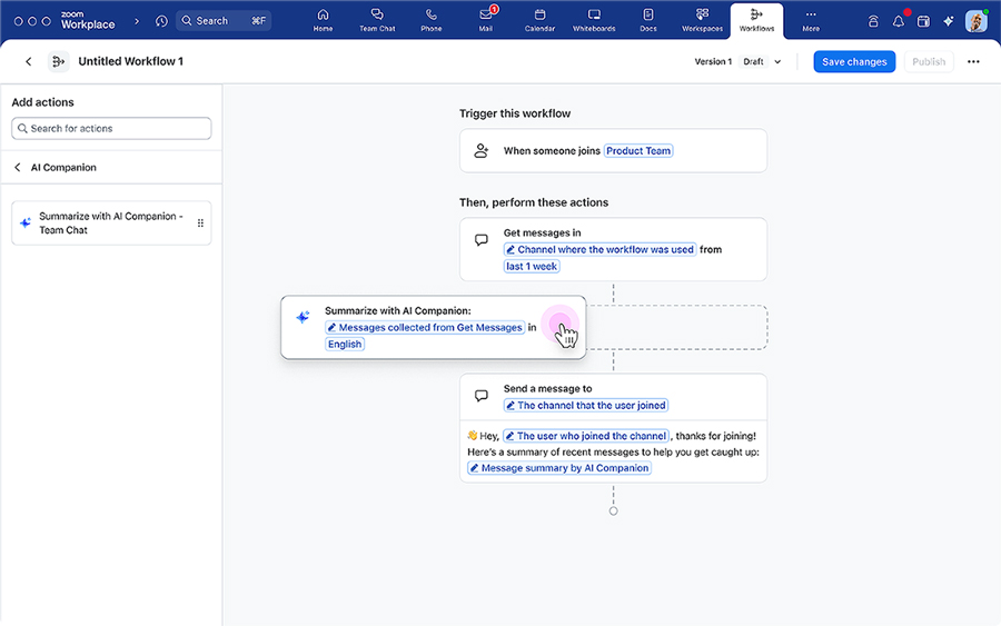 Sử dụng Zoom Workflow Automation