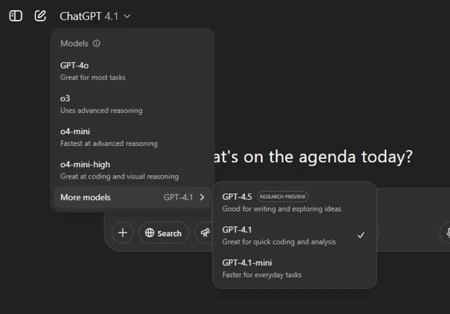 Mô hình ChatGPT 4.1