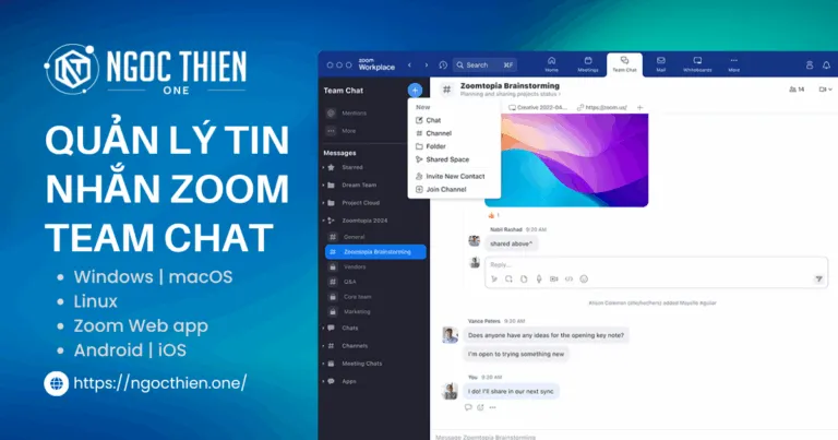 Cách quản lý tin nhắn Zoom Team Chat chi tiết