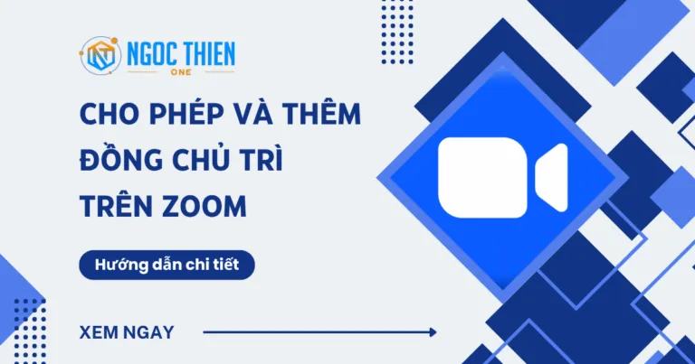 Cho phép và thêm đồng chủ trì trên Zoom