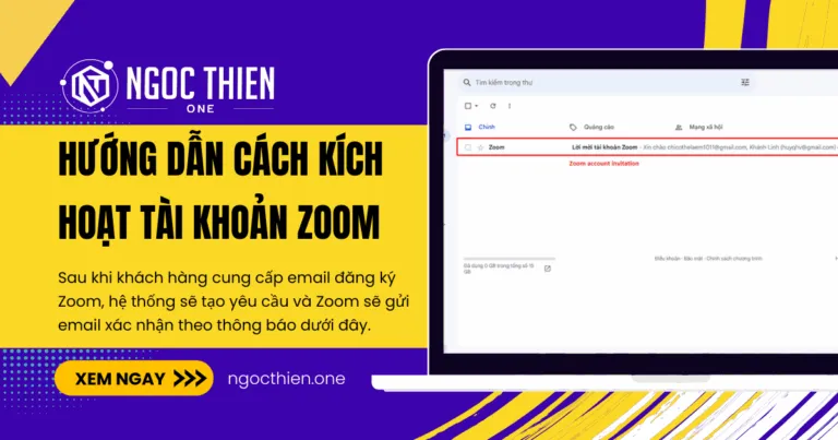Hướng dẫn cách kích hoạt tài khoản Zoom qua Email