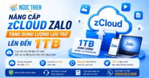 Nâng cấp zCloud Zalo tăng dung lượng lưu trữ lên đến 1TB