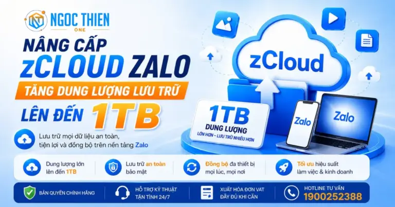 Nâng cấp zCloud Zalo tăng dung lượng lưu trữ lên đến 1TB
