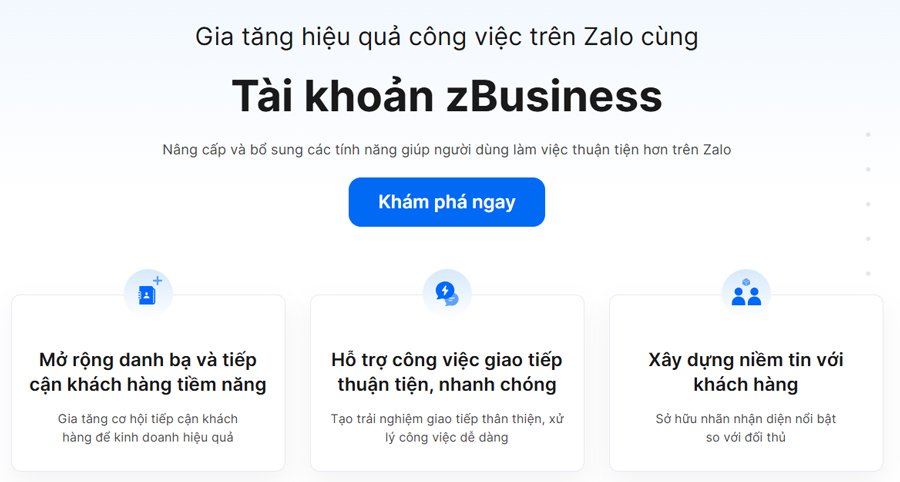 Điều kiện để đăng ký Zalo Business trên điện thoại