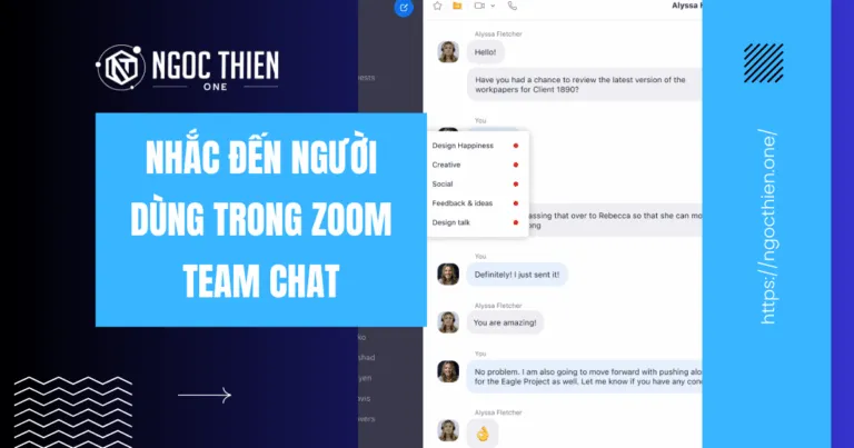 Nhắc đến người dùng trong Zoom Team Chat