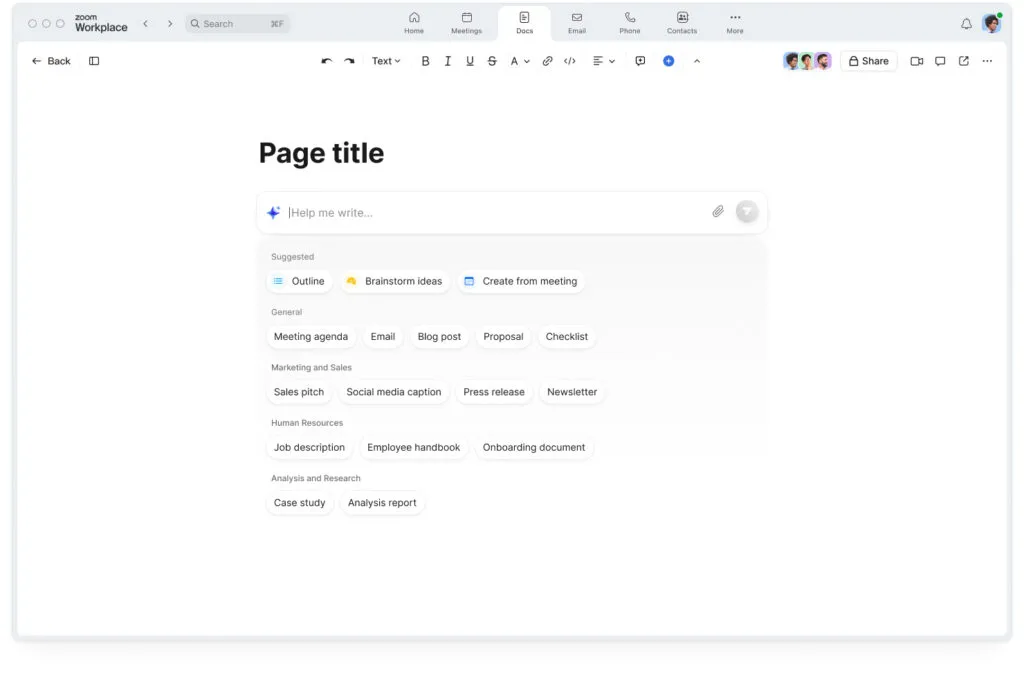 Tạo tài liệu trống