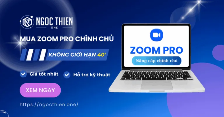 Mua Zoom Pro chính chủ không giới hạn 40 phút