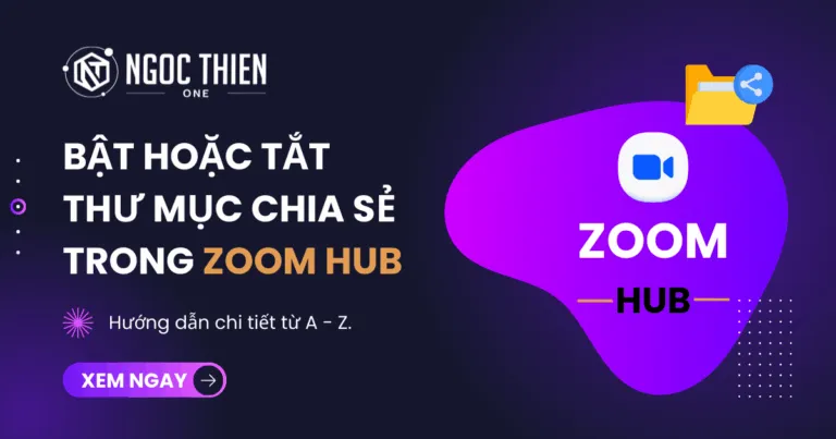 Cách bật hoặc tắt thư mục chia sẻ trong Zoom Hub