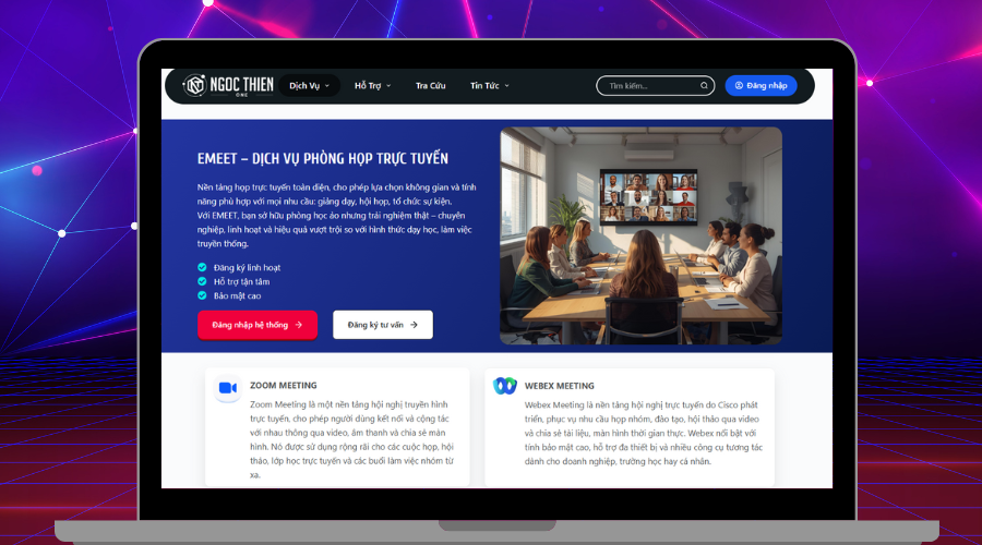 EMEET – DỊCH VỤ PHÒNG HỌP TRỰC TUYẾN
