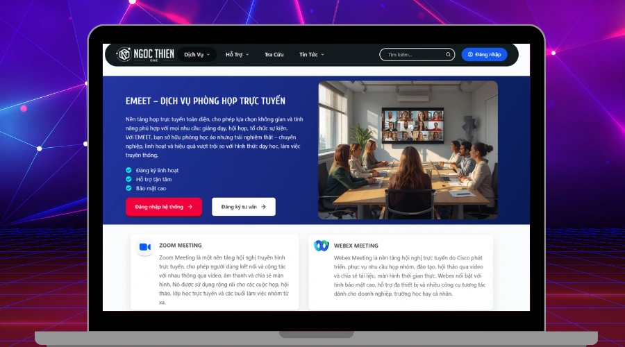 EMEET – DỊCH VỤ PHÒNG HỌP TRỰC TUYẾN