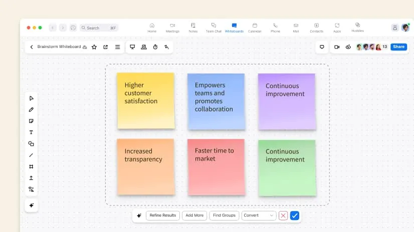 Tạo nội dung trong Bảng trắng