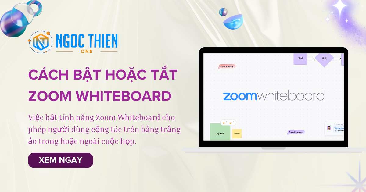 Cách bật hoặc tắt Zoom Whiteboard