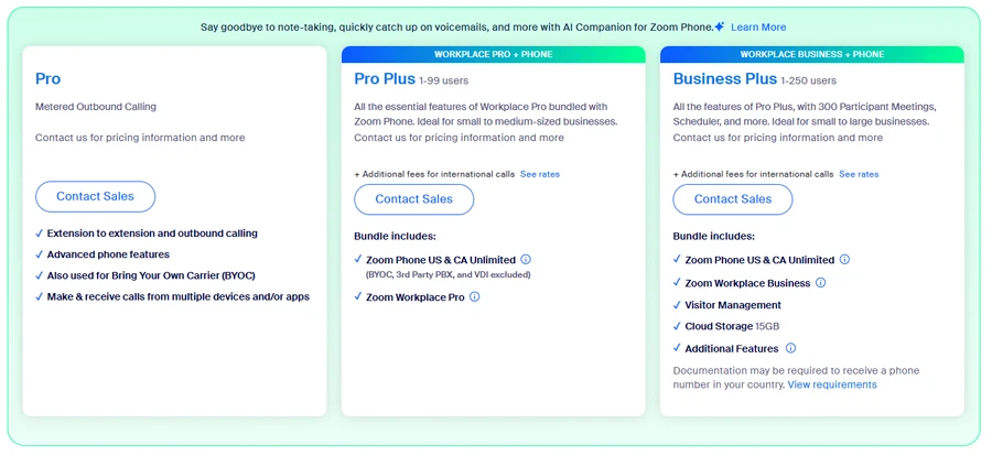 Bảng giá Zoom Pro Plus tại Việt Nam