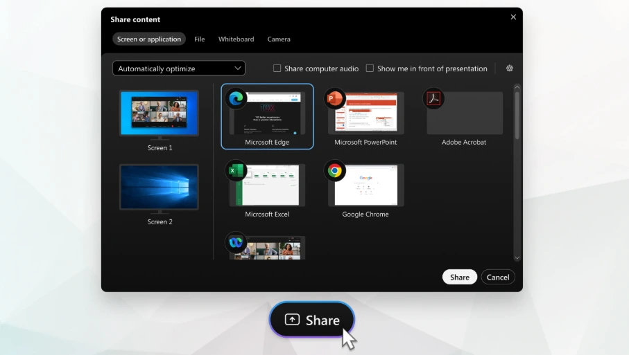 Cách kết nối với âm thanh trên Webex Webinars