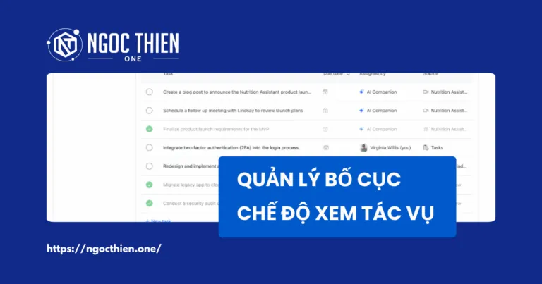 Cách quản lý bố cục chế độ xem tác vụ trên Zoom Tasks