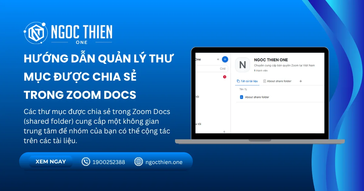 Hướng dẫn quản lý thư mục được chia sẻ trong Zoom Docs