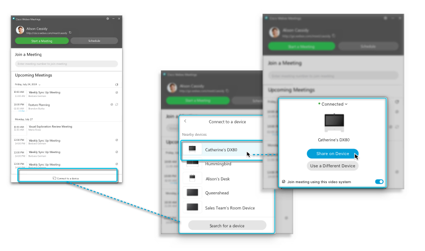 Cách kết nối thiết bị với Webex Meetings trên máy tính