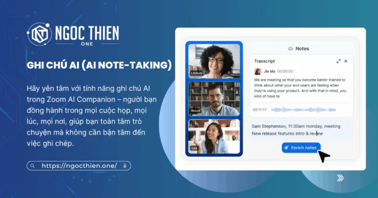 Khám phá tính năng ghi chú AI trong Zoom AI Companion