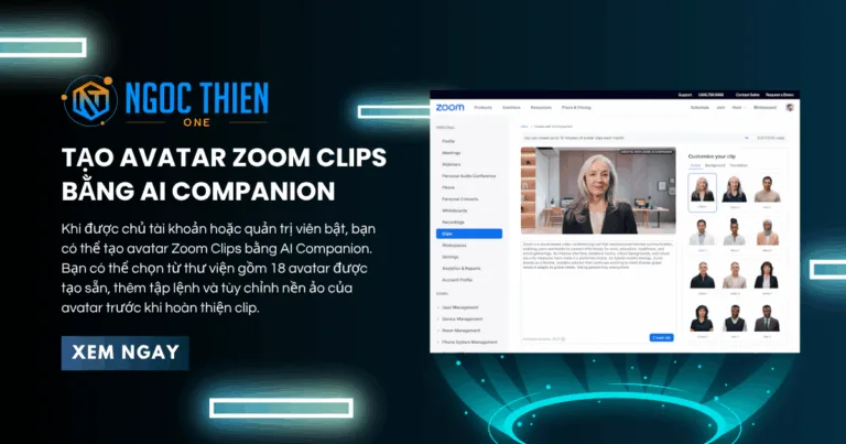 Tạo avatar Zoom Clips bằng AI Companion