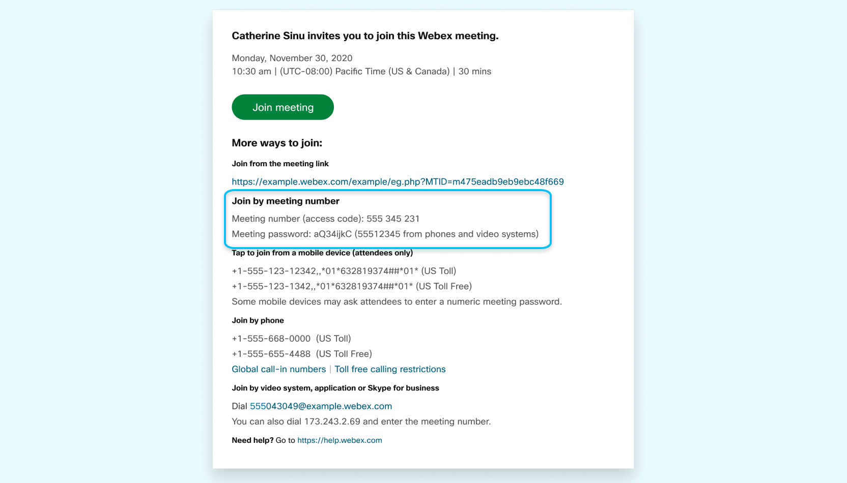 Nhập mật khẩu cuộc họp có trong lời mời qua email của bạn và nhấp vào Continue (Tiếp tục).