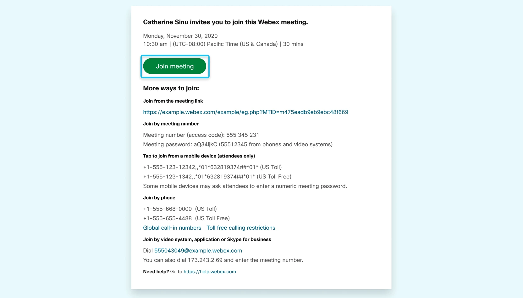 Cách tham gia cuộc họp Webex trên trình duyệt Web