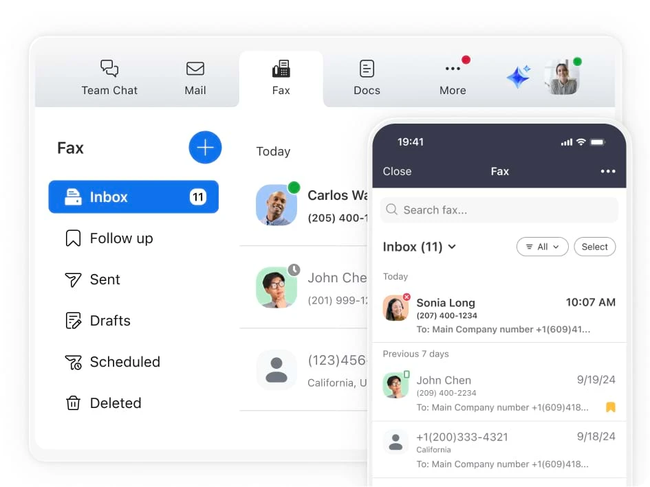 Fax với số điện thoại Zoom của bạn