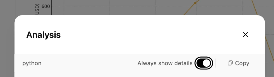 Tôi có thể xem phân tích theo mặc định bằng cách nào?