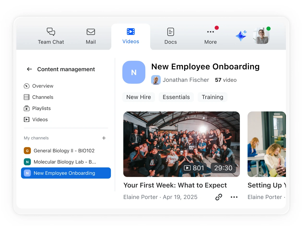 Sắp xếp theo chủ đề hoặc phòng ban