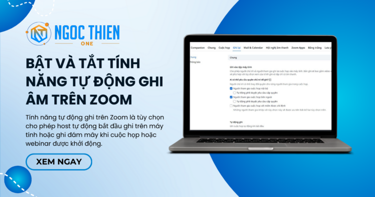 Cách Bật và tắt tính năng tự động ghi âm trên Zoom