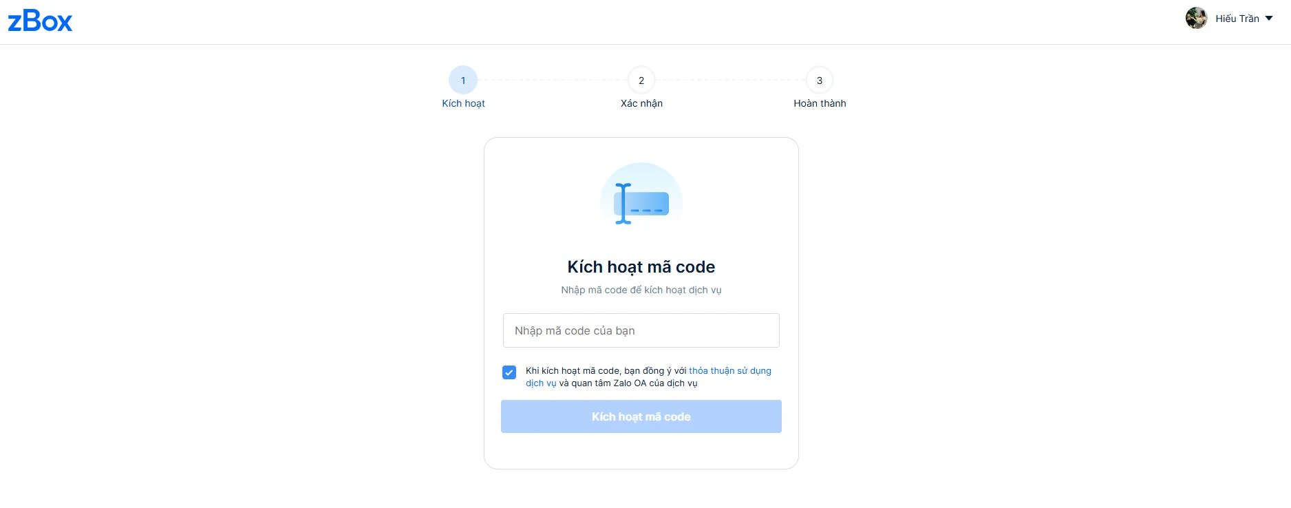Cách kích hoạt mã code Zalo Business sau khi mua