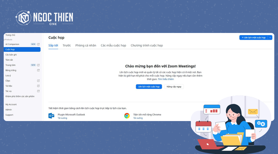 Cách tạo link Zoom trên trình duyệt web